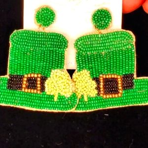Leprechaun Hat Earrings St Patrick's Day
